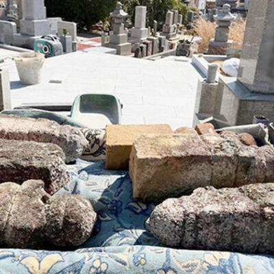 宝塚市の川面墓地にて、墓石の新規建立およびお墓の移設工事