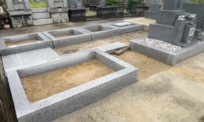 満願寺霊園で販売を開始した新規墓地区画の様子