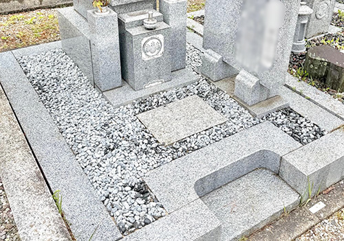 長尾山霊園でお墓の土の入れ替え工事　工事後の画像